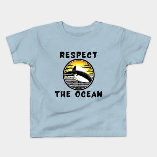 Respect the ocean orca Kids T-Shirt